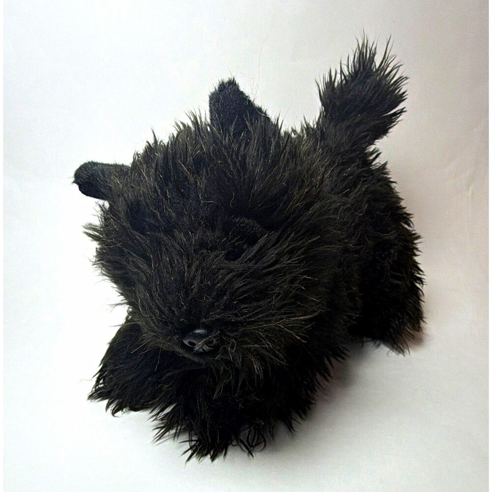 Aurora Black Terrier Dog Plush Stuffed Animal 11 inches